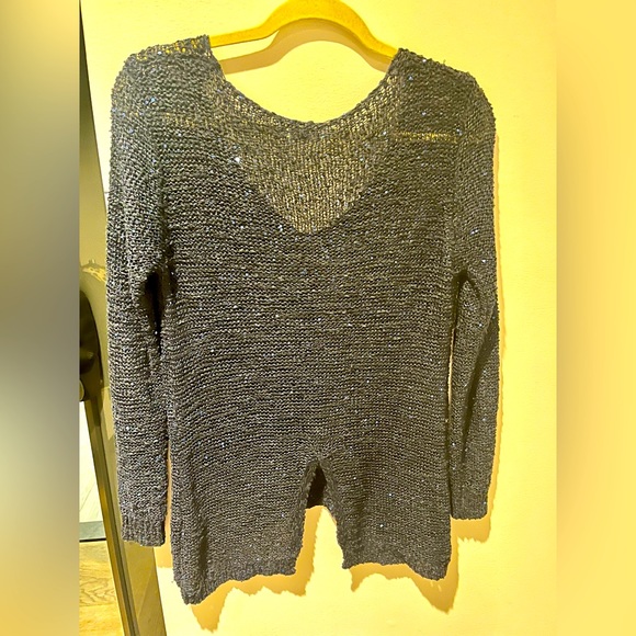 Miracle City blue sequined sweater size m - Picture 4 of 5